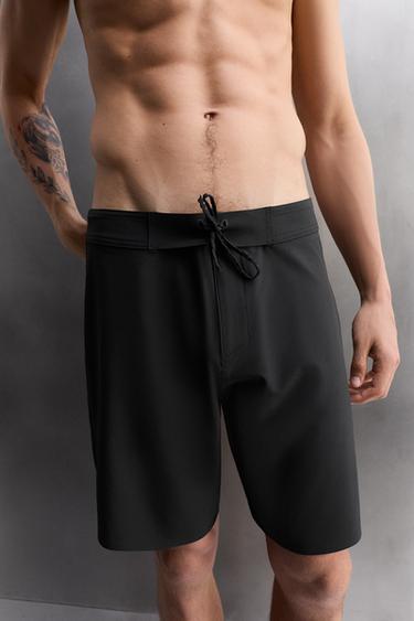 SURF BOARD SHORTS WITH POCKET - Black by Zara - Image 5