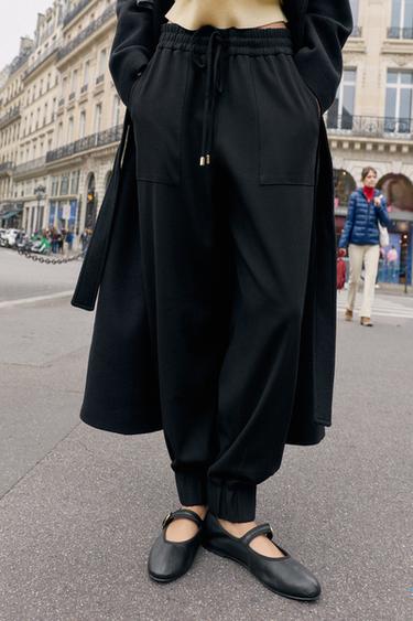 CUFFED HEM TROUSERS - Black by Zara