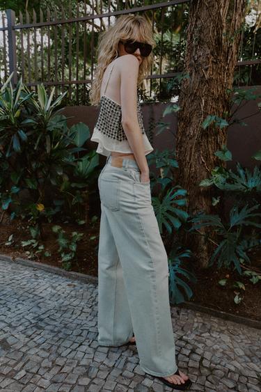 JEAN Z1975 DROIT TAILLE MI-HAUTE DÉCHIRÉ - Bleu clair de Zara - Image 3