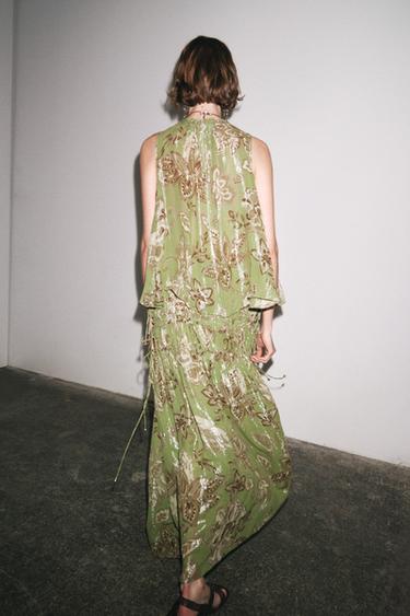 ZW COLLECTION PRINTED TOP - Green by Zara - Image 2
