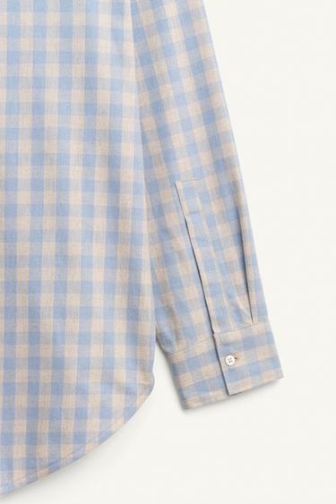 LIMITED EDITION CHECK POLO SHIRT - Beige by Zara - Image 9