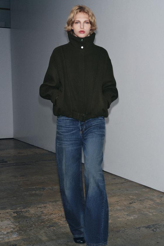 BLOUSON BOMBER MINIMAL AVEC LAINE ZW COLLECTION