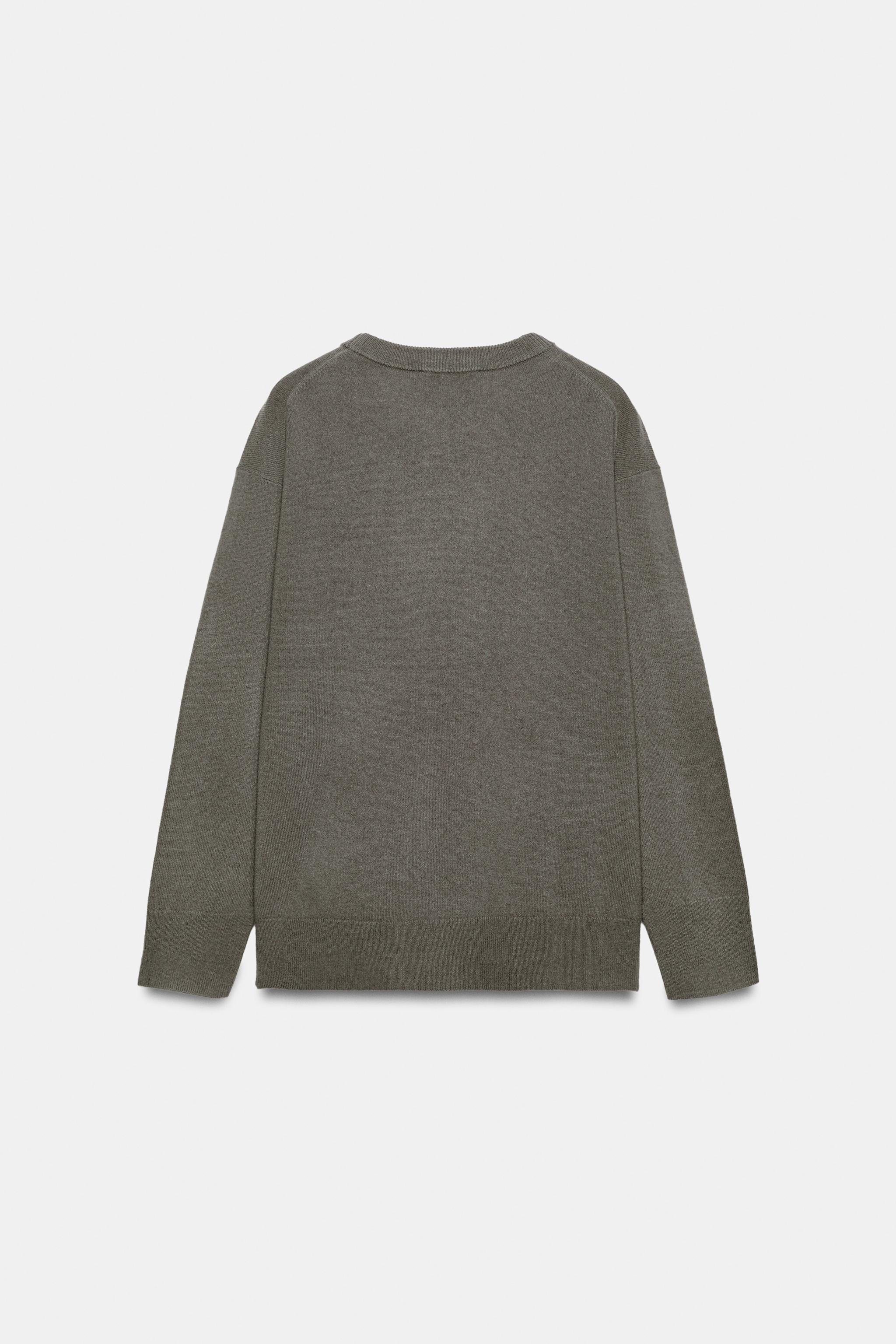 Zara %100 YÜN OVERSIZE KAZAK görsel 4