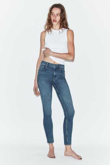 JEANS TRF SKINNY HIGH WAIST - Azul de Zara - Imagen 0