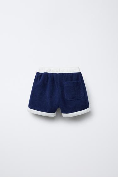 HÔTEL MAGIQUE © X ZARA TERRY BERMUDA SHORTS - Blue by Zara - Image 1
