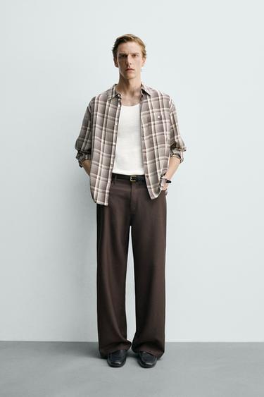 STRAIGHT FIT BROEK - Chocolade van Zara - Afbeelding 0