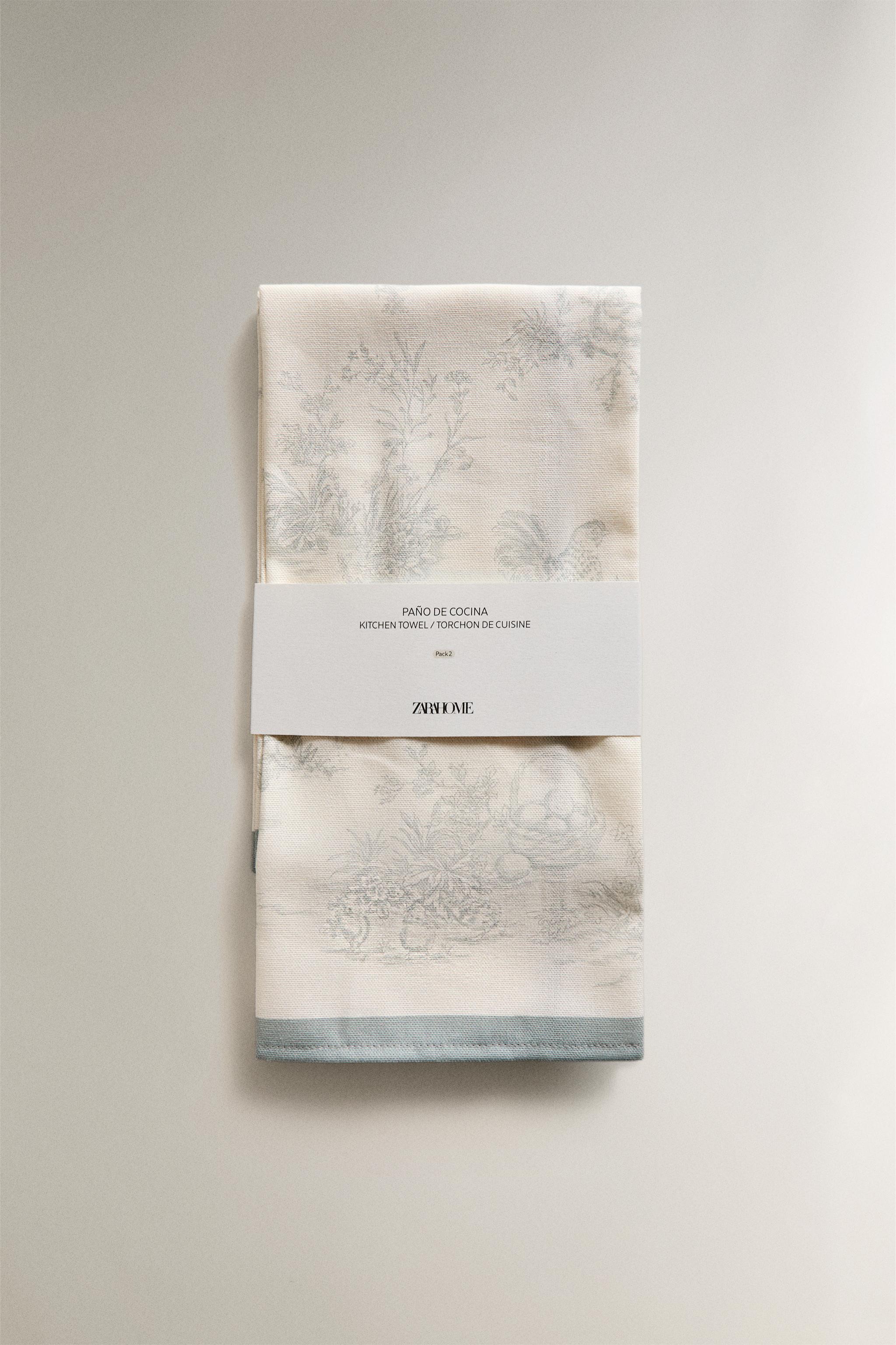 LOT TORCHONS CUISINE TOILE (LOT DE 2)