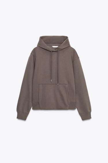 FELPA BASIC CAPPUCCIO - Visone di Zara