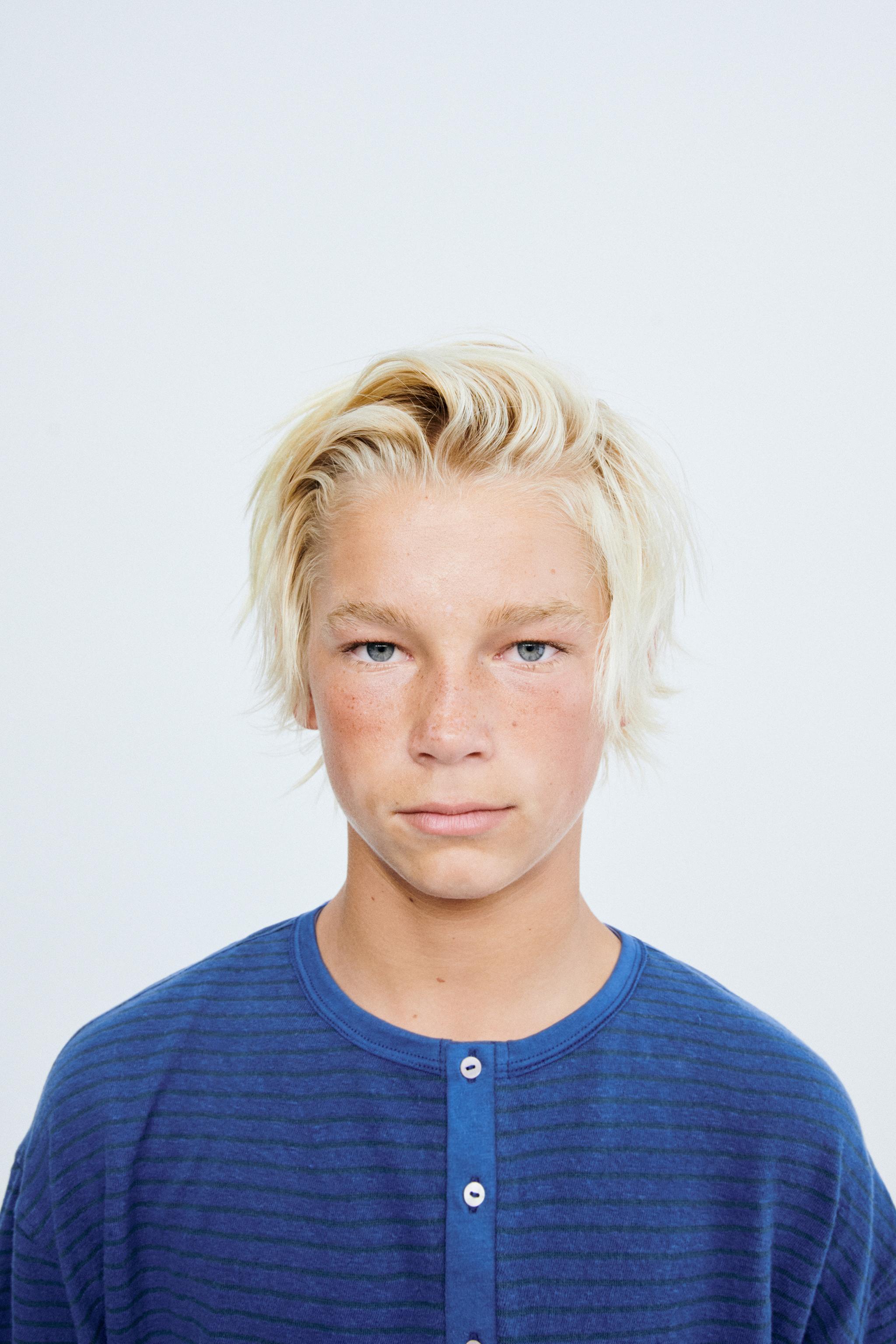 STORIESZ - STRIPED COTTON AND LINEN T-SHIRT — striped
