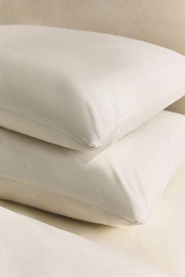PERCALE PILLOWCASE (800 THREAD COUNT) - Ecru by Zara - Image 5