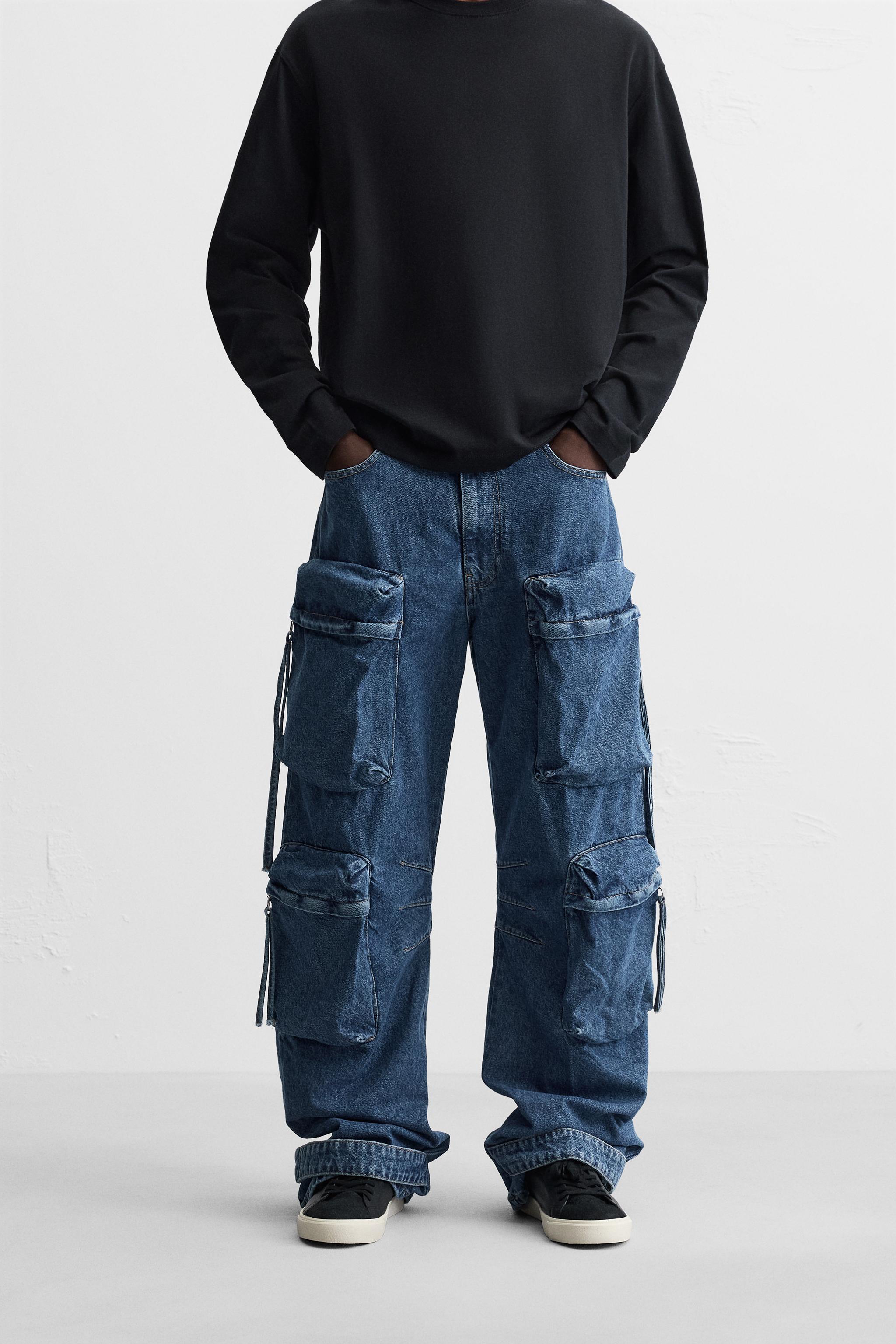 Zara pantalon cargo homme sale