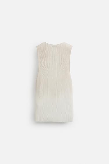 SPRAY PRINT KNIT T-SHIRT - Oyster-white by Zara - Image 8