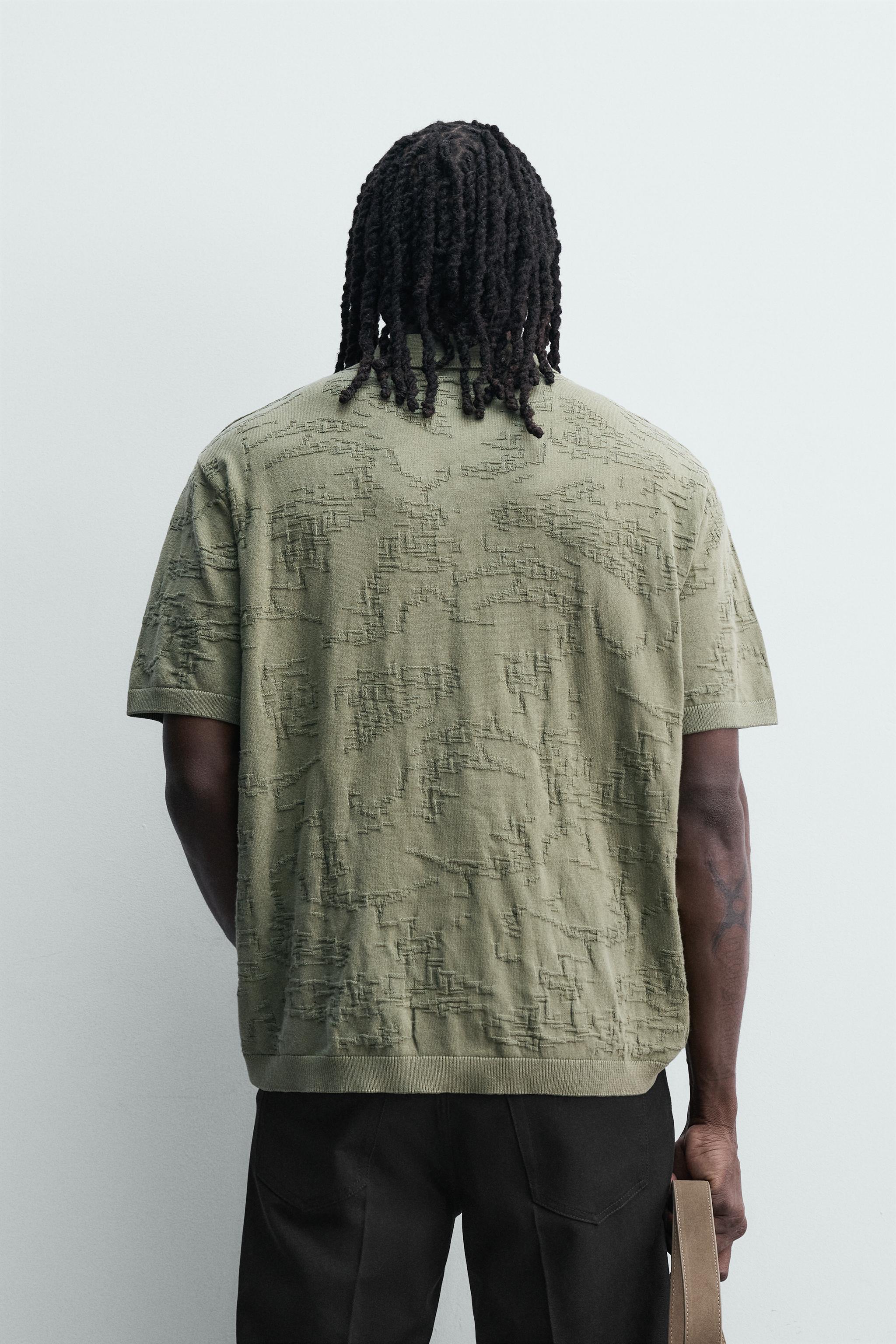 POLO EN MAILLE RELAXED FIT JACQUARD