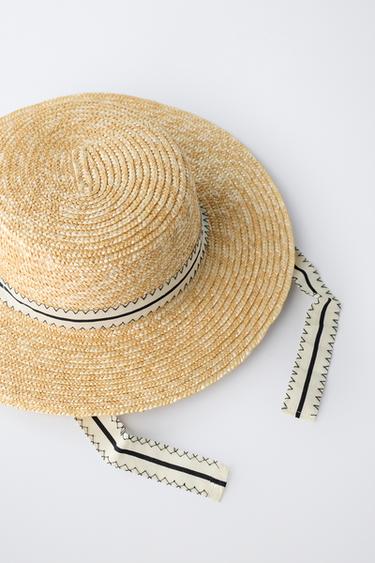 SOMBRERO CANOTIER CINTA - Crudo de Zara