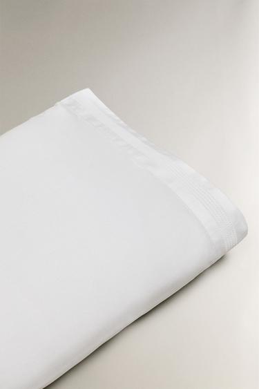 SATEEN PILLOWCASE WITH HEMSTITCHING - White by Zara - Image 4
