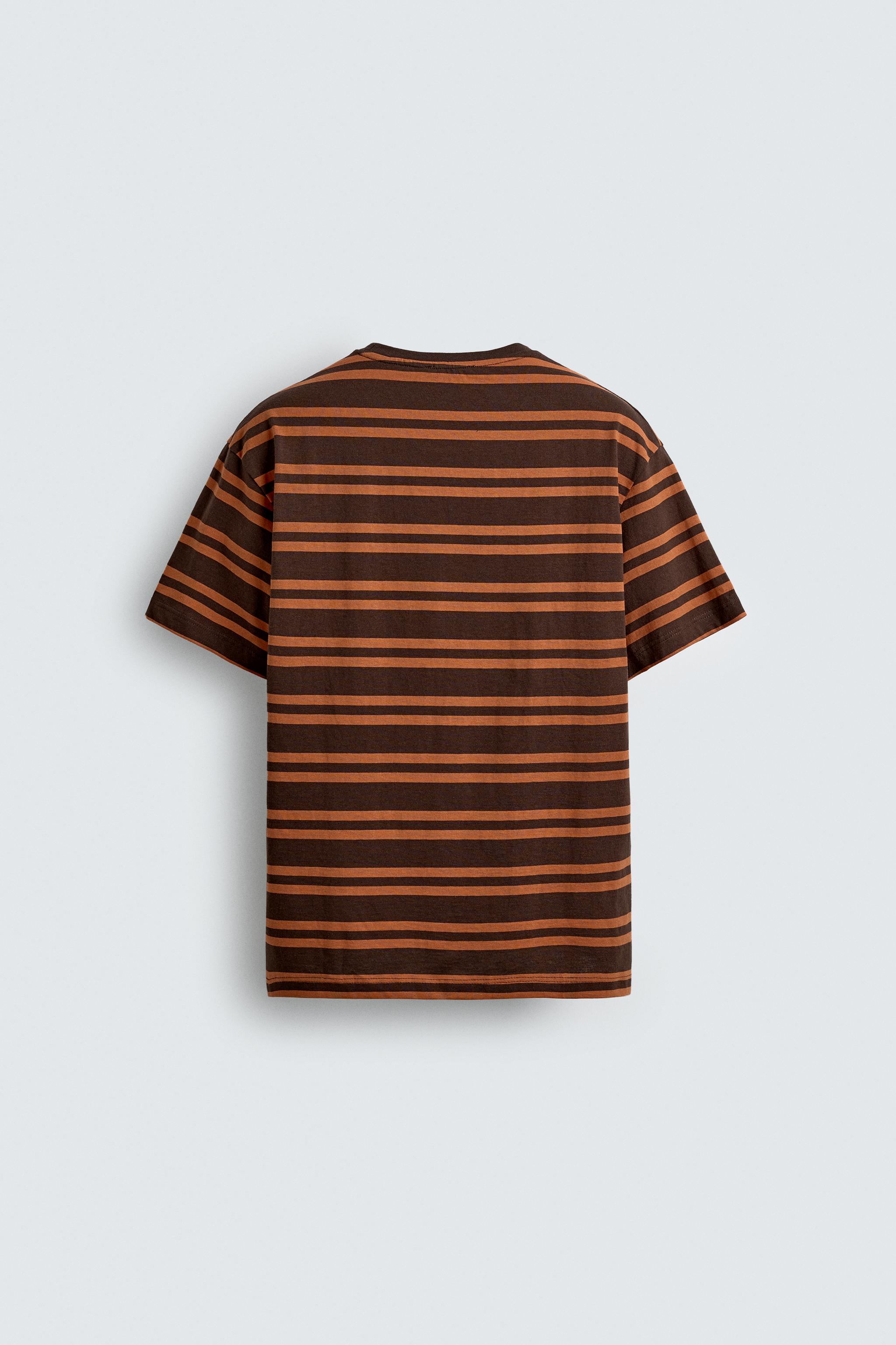★ドイツ発*ZARA*新作*STRIPED Tシャツ/BROWN★ ☆ドイツ発*ZARA*新作*クロシェニット半袖シャツ/STRIPE☆ (ZARA