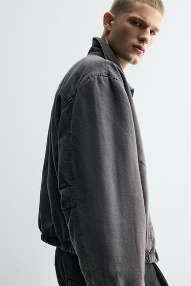 BLOUSON BOMBER MATELASSÉ - Gris de Zara - Image 4
