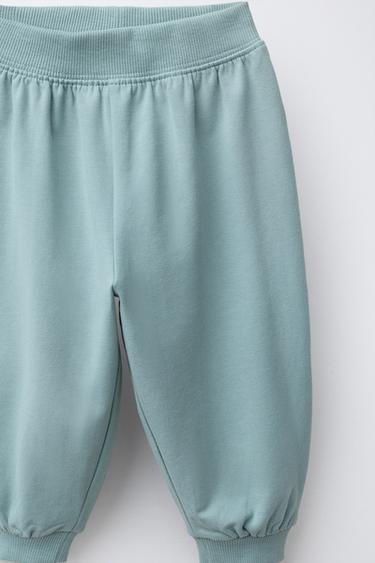 EMBROIDERED TOWELLING SWEATSHIRT AND JOGGERS SET - Green / Blue by Zara - Image 6