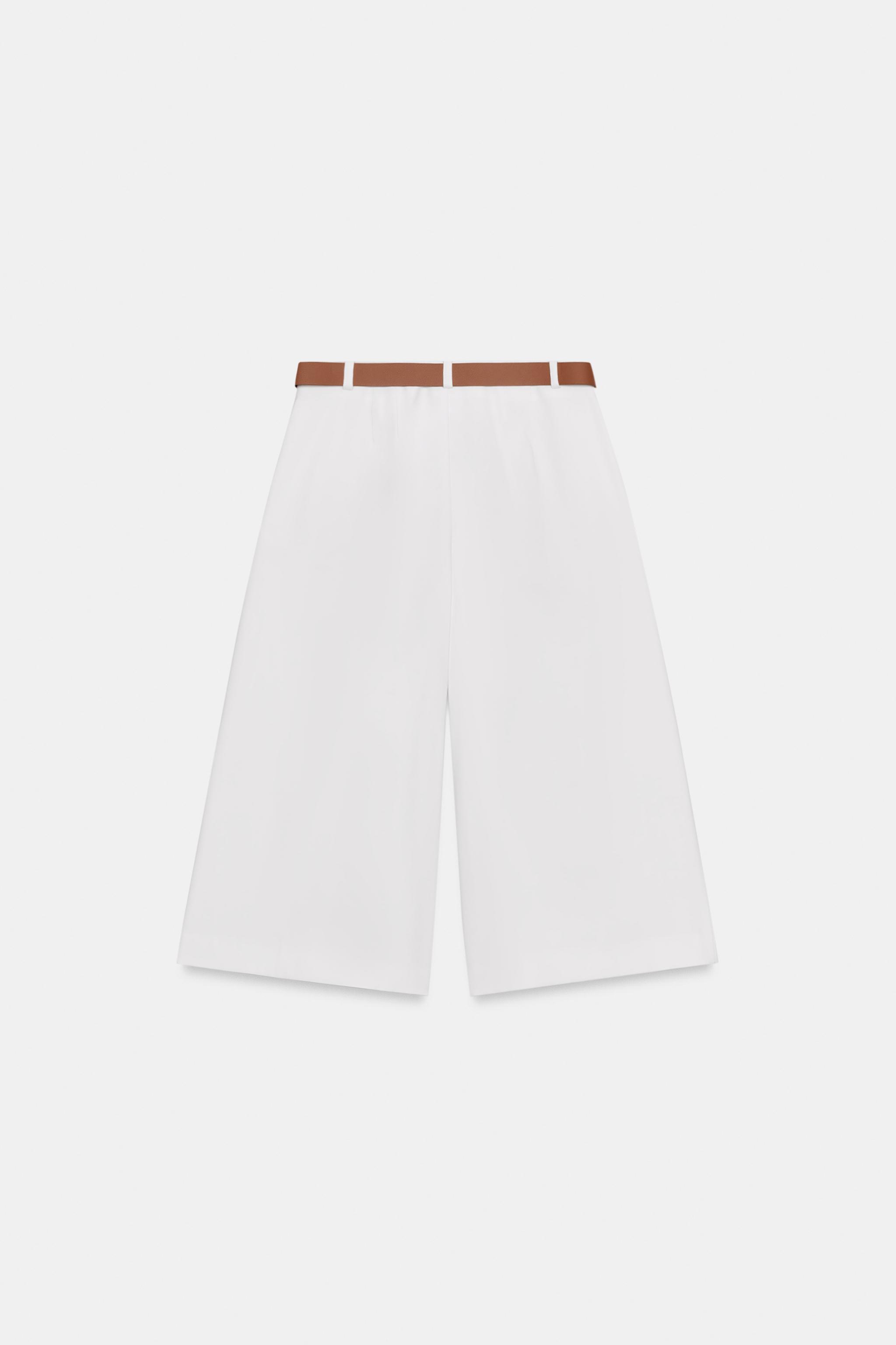 BELTED LONG BERMUDA SHORTS