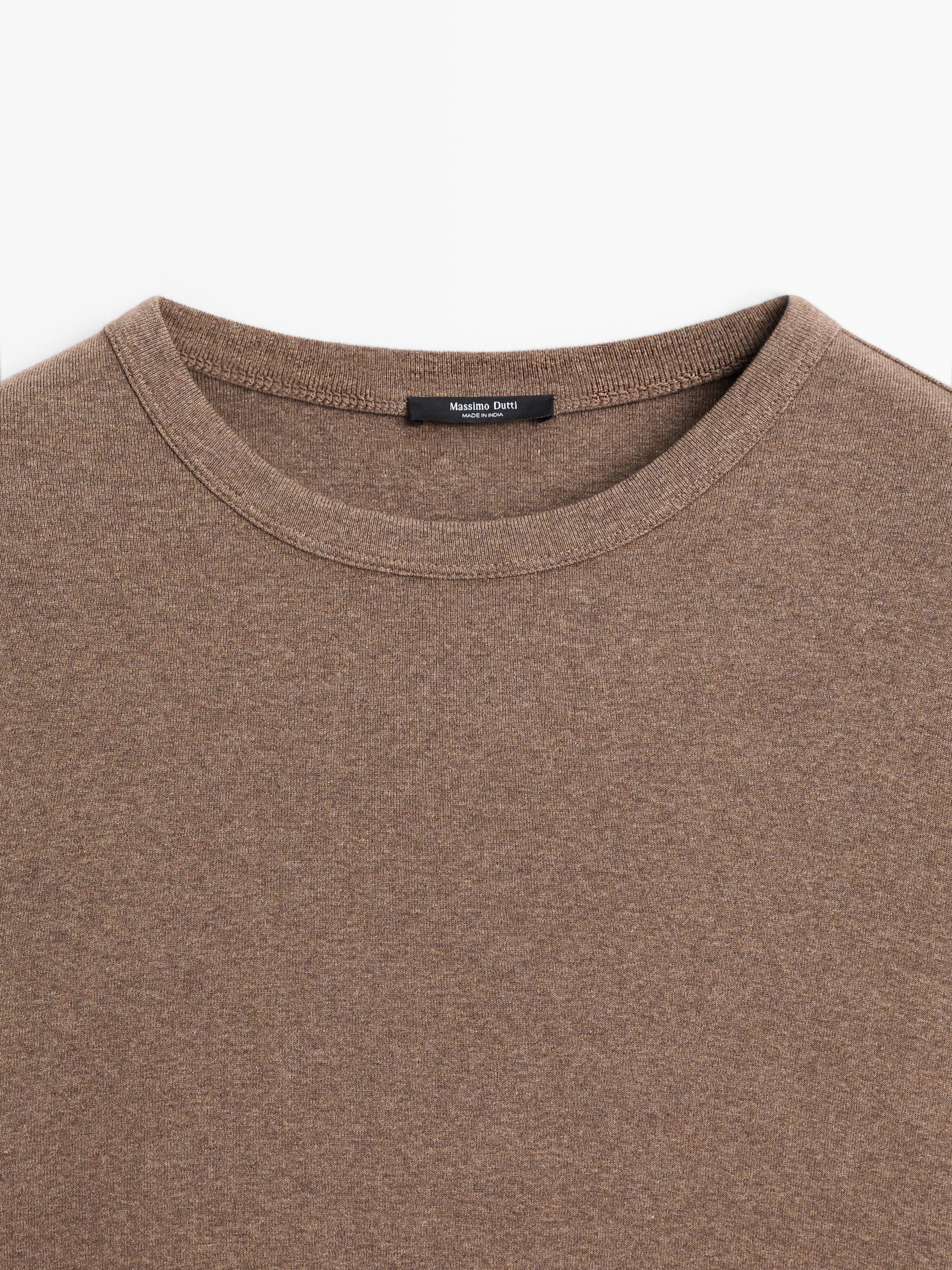 T-shirt manches longues bas arrondi