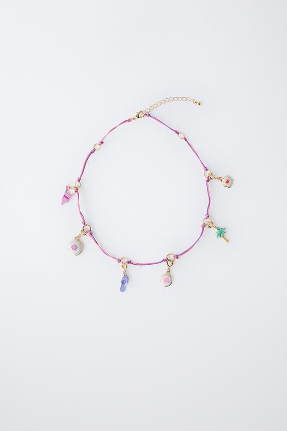 COLLAR MULTICHARMS INTERCAMBIABLES - Rosa / Lila de Zara - Imagen 0