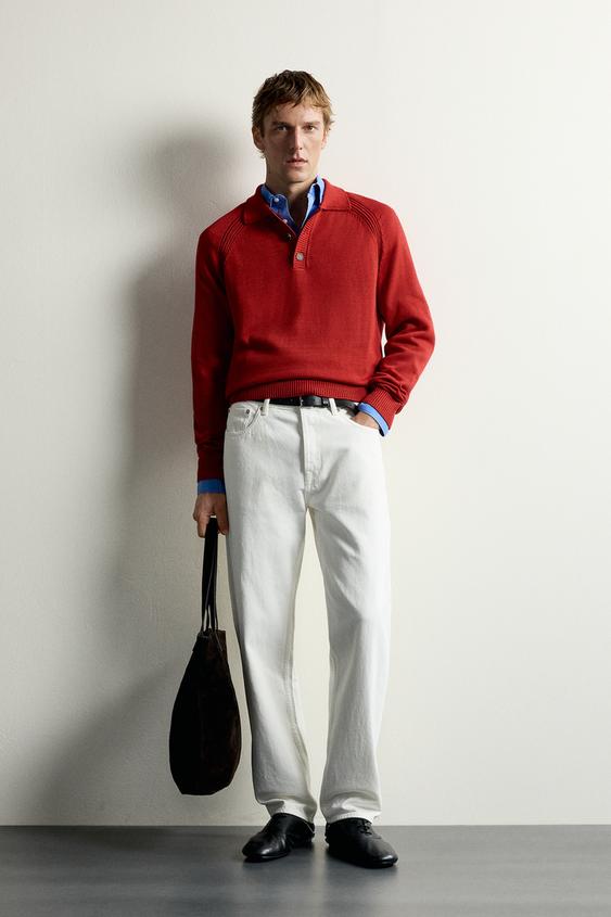 POLO PUNTO 100% ALGODÓN - Rojo de Zara - Imagen 0