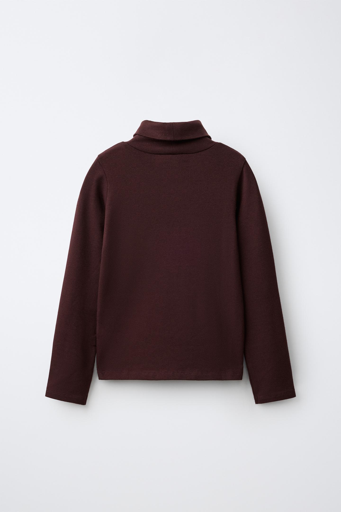 Детская футболка Zara Modal Plain, цвет: Тёмный баклажановый — фото 2