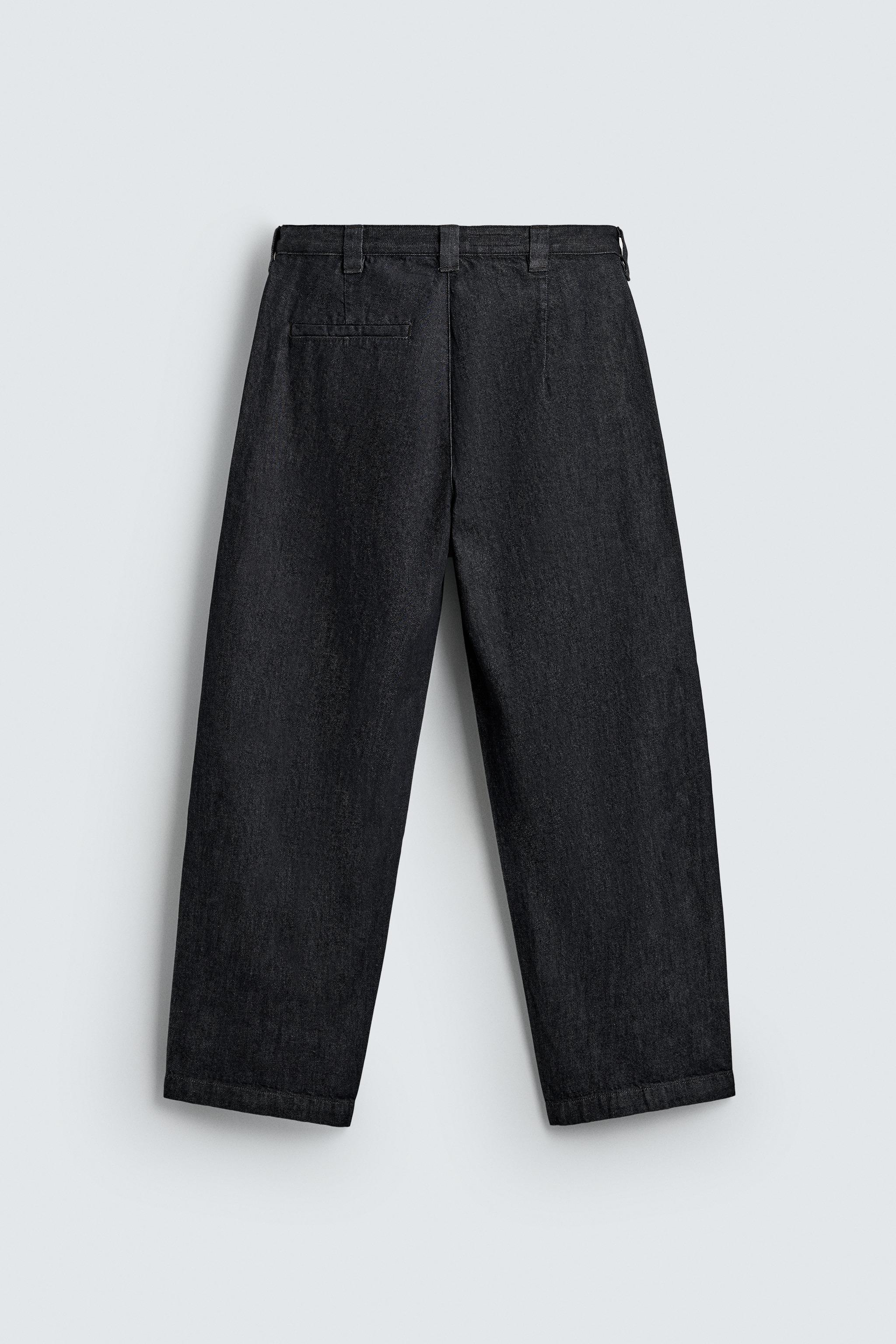 BARREL FIT DENIM CHINO PANTS