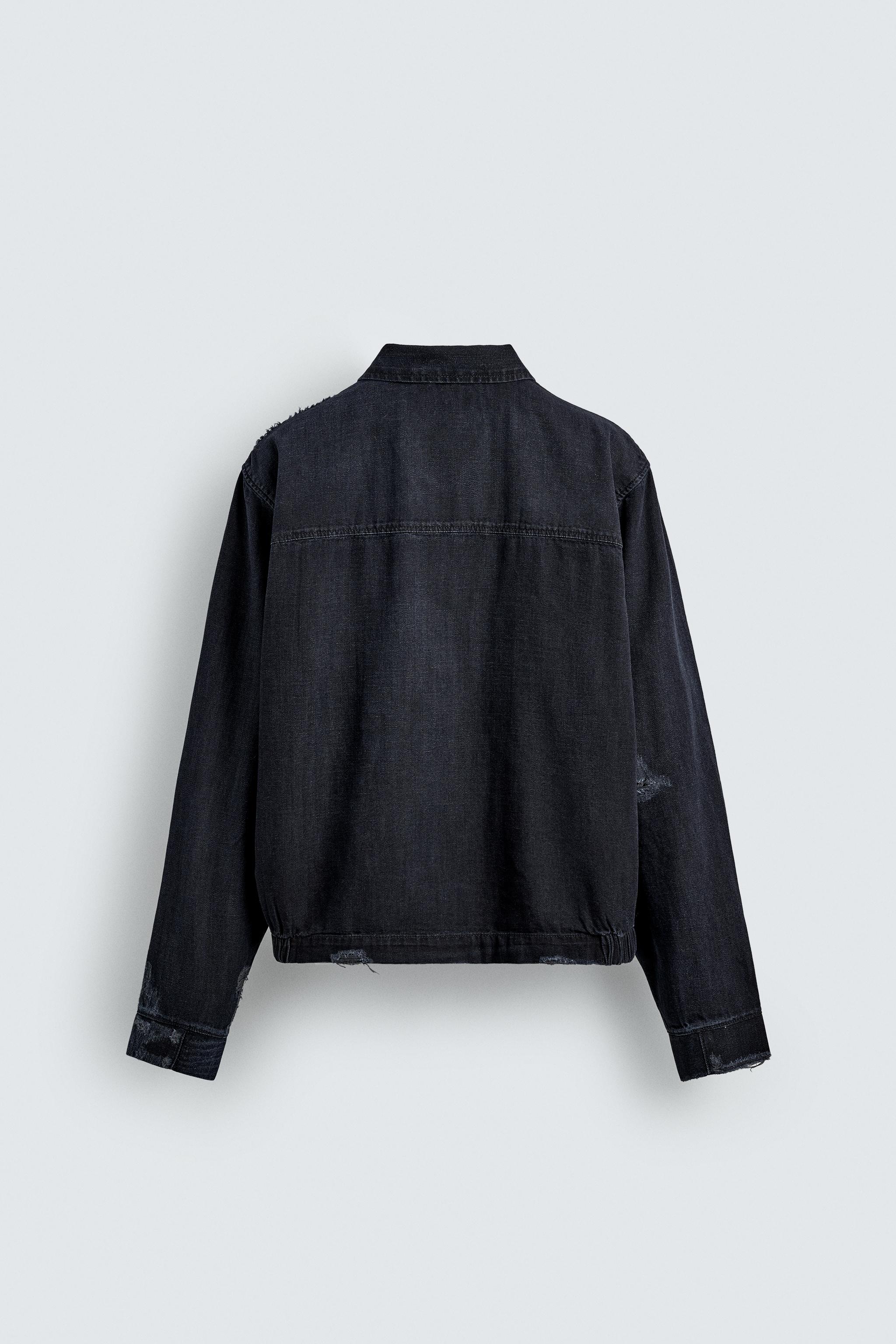 BLOUSON COURT DÉCHIRURES