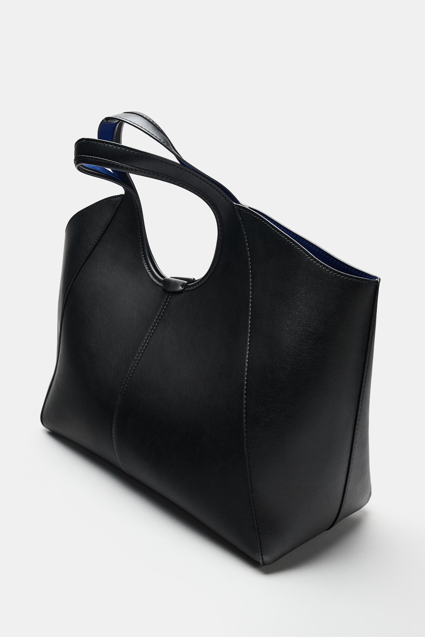 Женская сумка Zara Shopper, цвет: Чёрный — фото 5