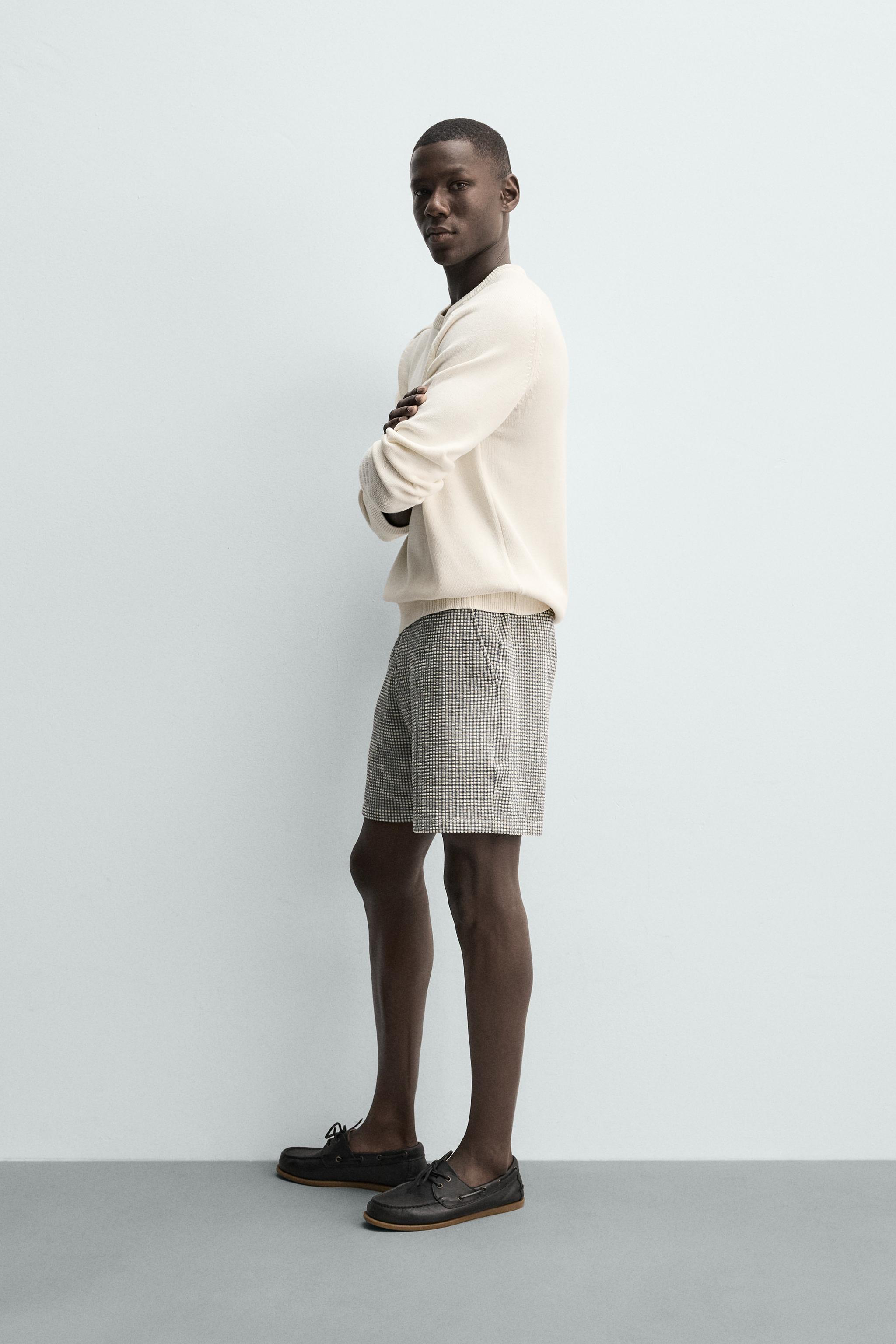 REGULAR FIT SEERSUCKER SHORTS