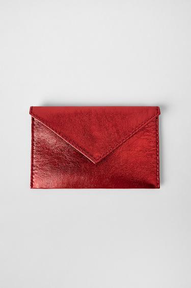 METALLIC EFFECT DOUBLE LEATHER CLUTCH KATE MOSS X ZARA - Multicoloured by Zara - Image 5