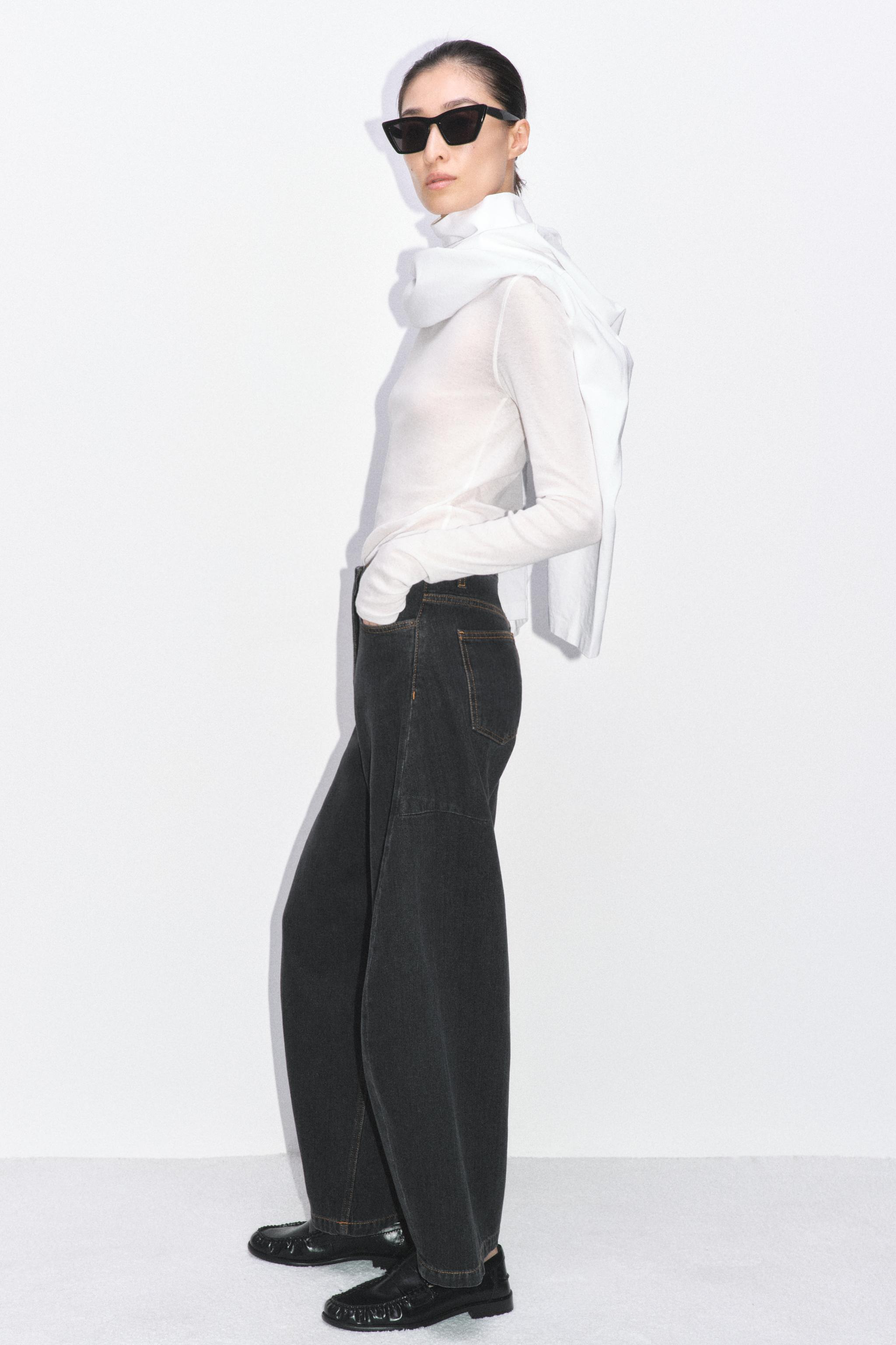 ZW COLLECTION MID-RISE ANKLE BALLOON JEANS