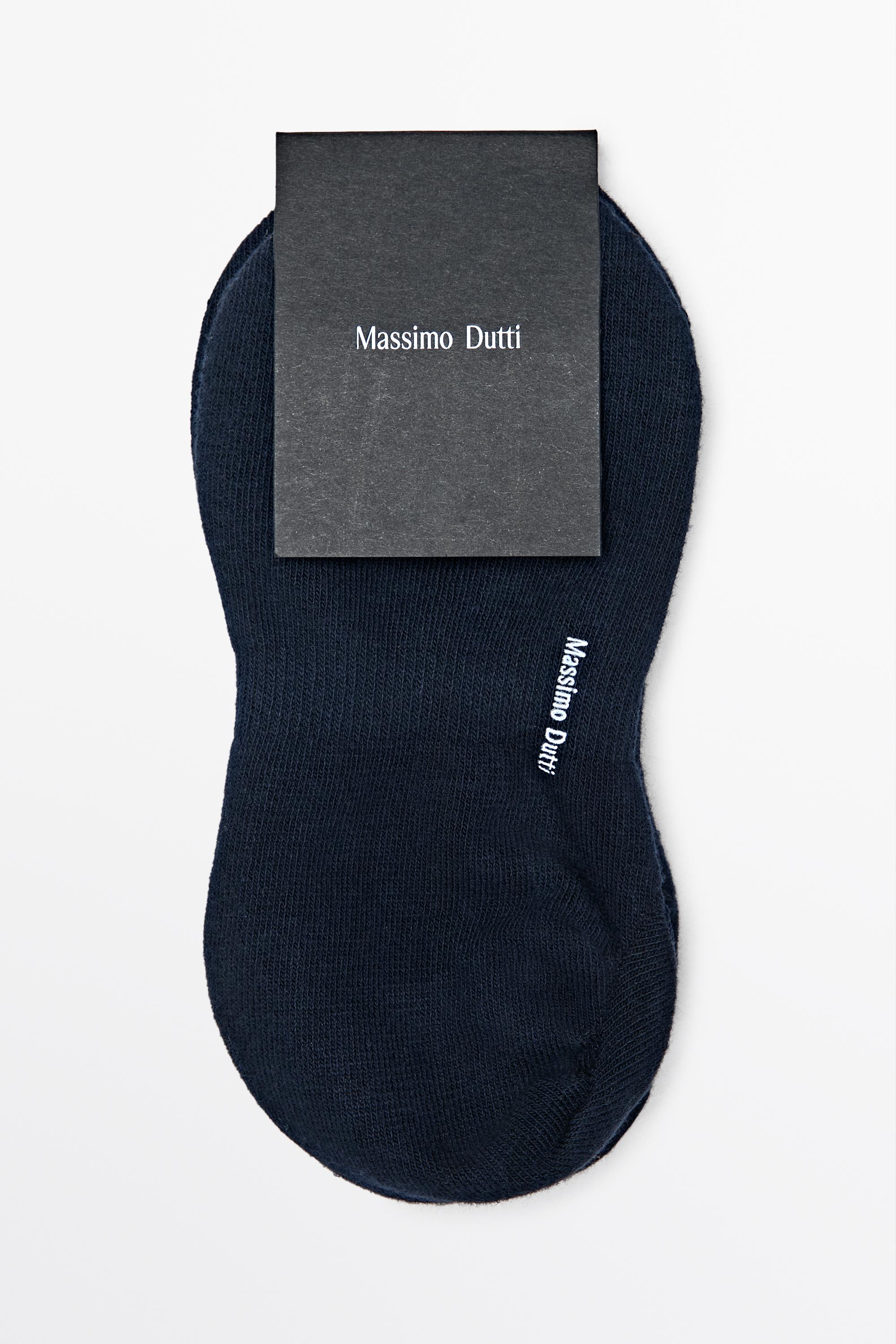 Pack of 3 pairs of no-show cotton blend socks — Navy blue