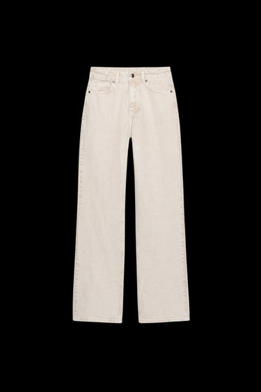 JEANS Z1975 STRAIGHT HIGH WAIST LONG LENGTH - Ecru by Zara - Image 0