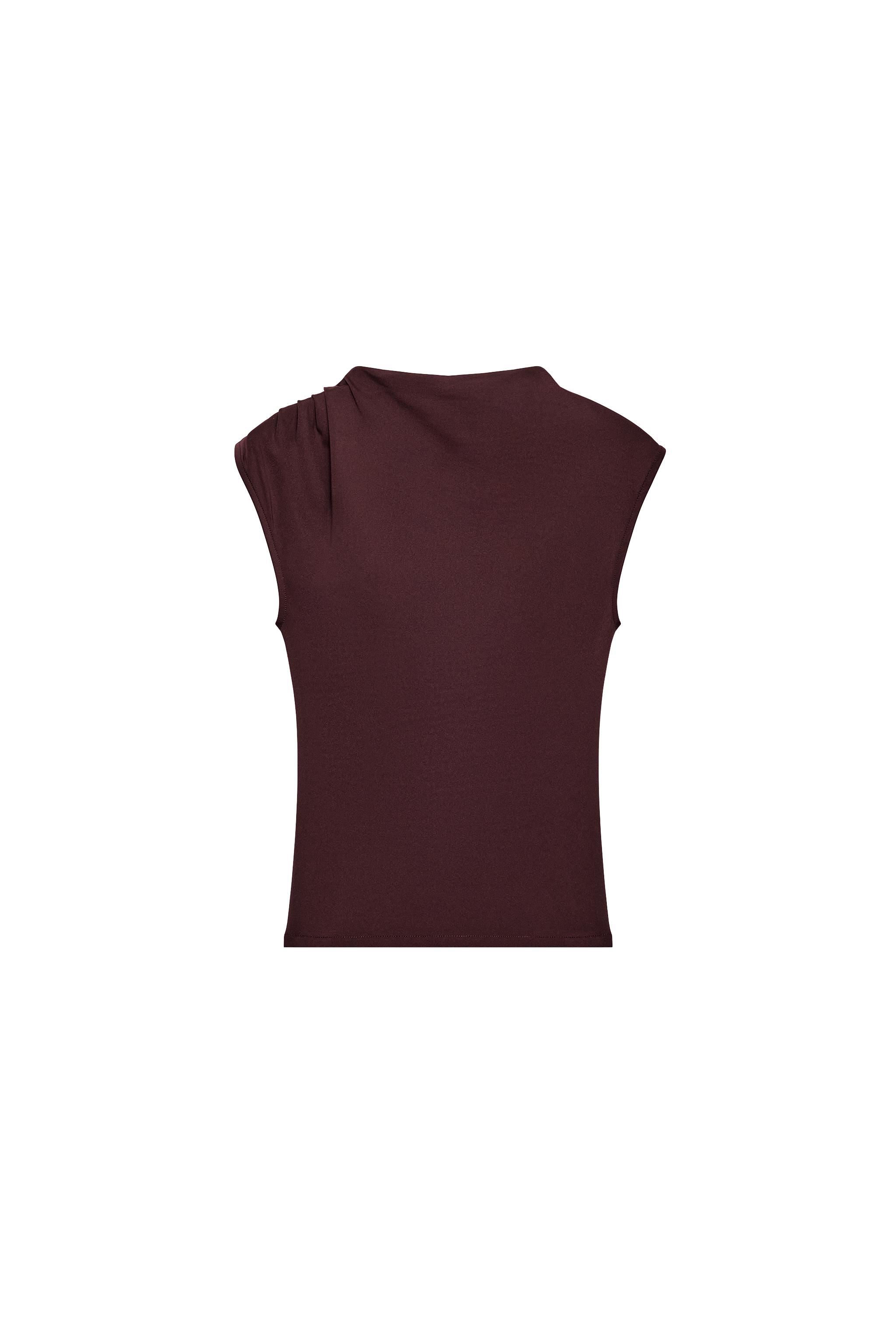 CAMISETA CUELLO DRAPEADO