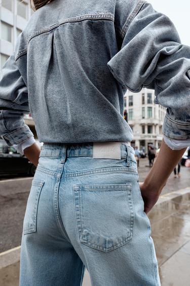 JEANS Z.04 FULL LENGTH HIGH-WAIST - Light blue by Zara - Image 5