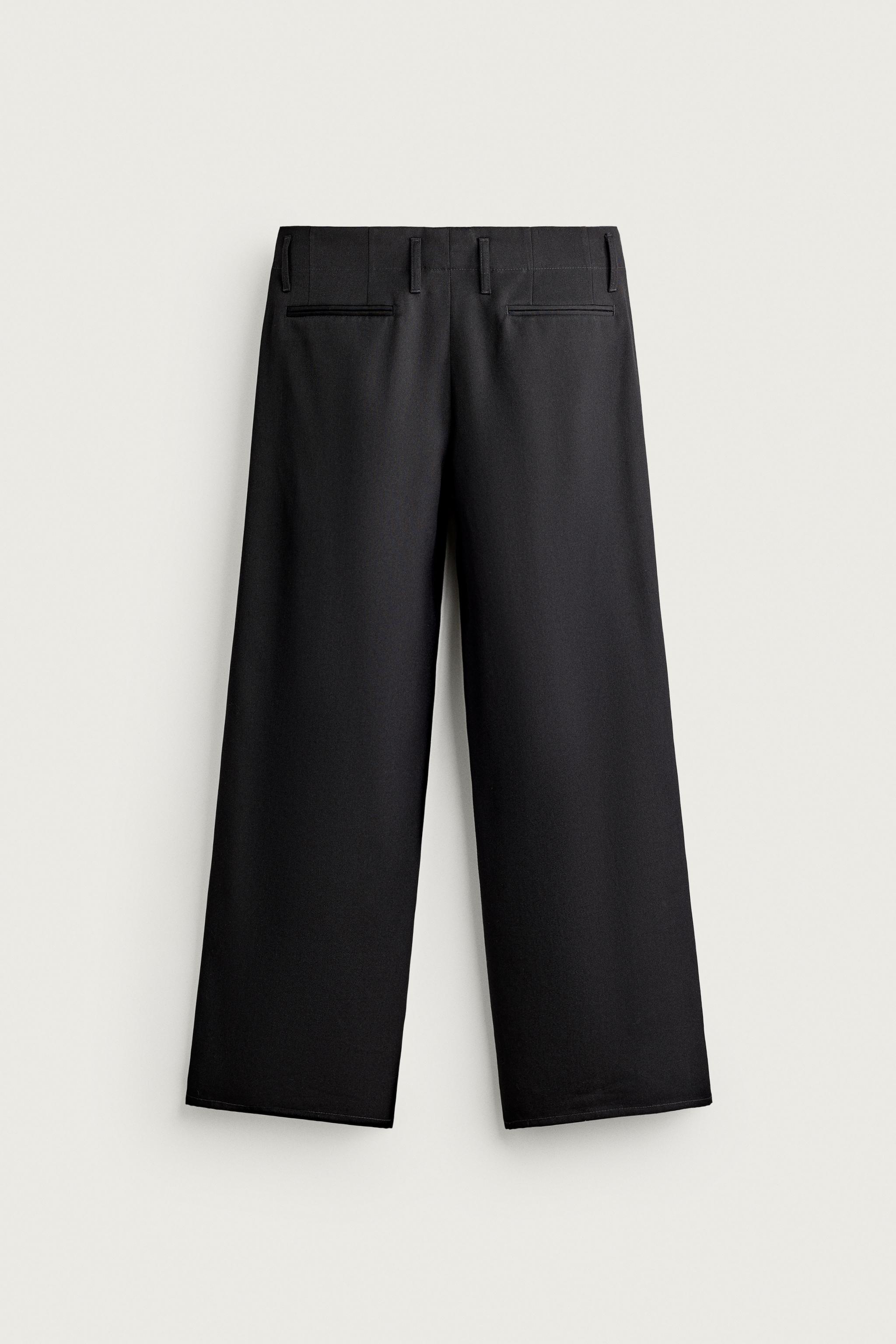 Zara %100 YÜN STRAIGHT FIT TAKIM PANTOLONU görsel 2