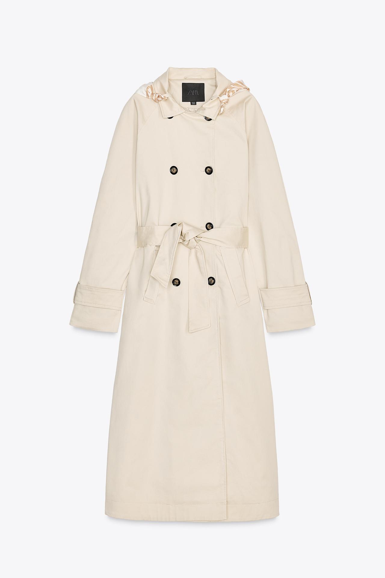 TRENCH LARGO PAÑUELO - Beige claro de Zara - Imagen 4