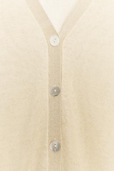 DOUBLE LAYER KNIT CARDIGAN - Sand by Zara