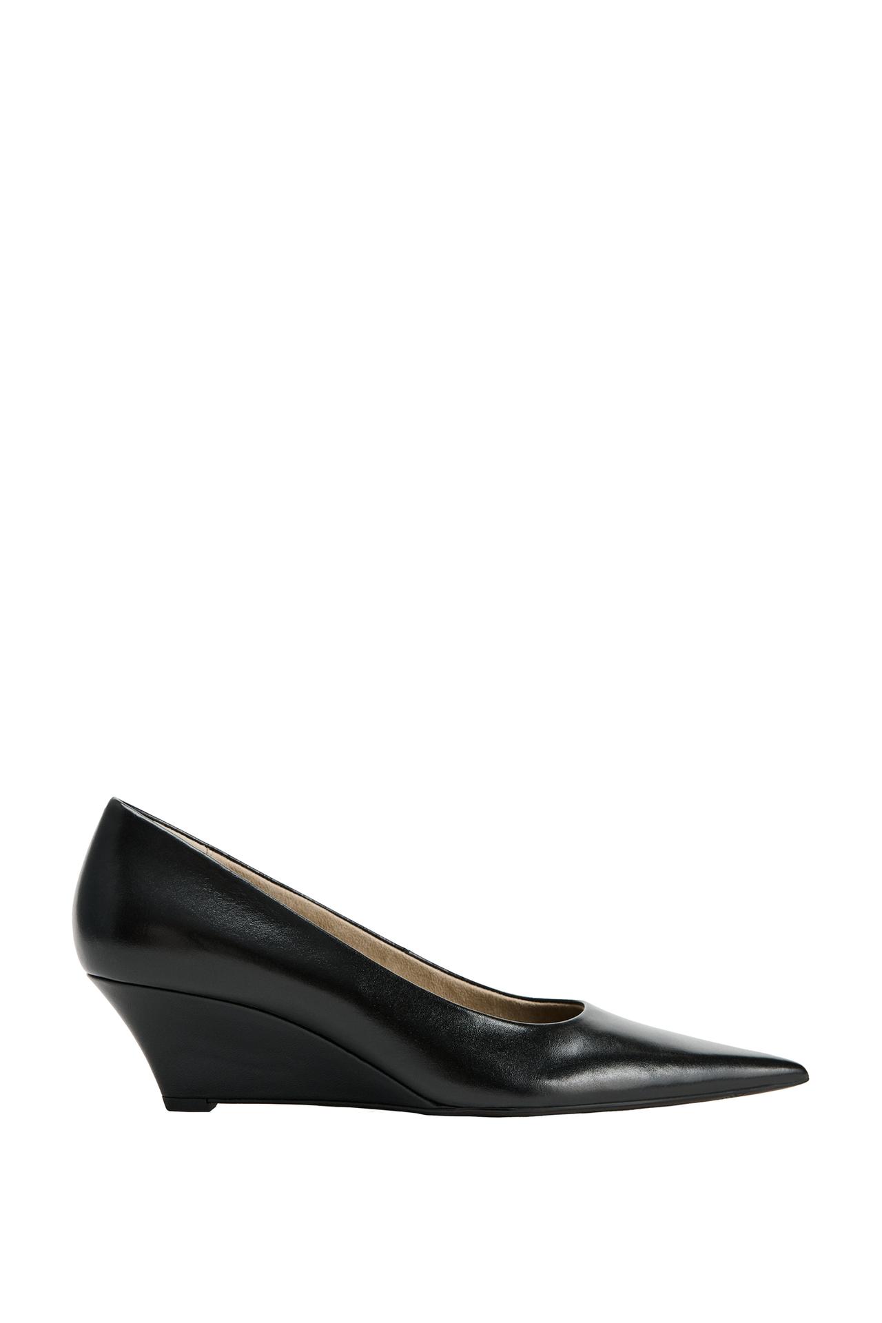 LEATHER WEDGE SHOES