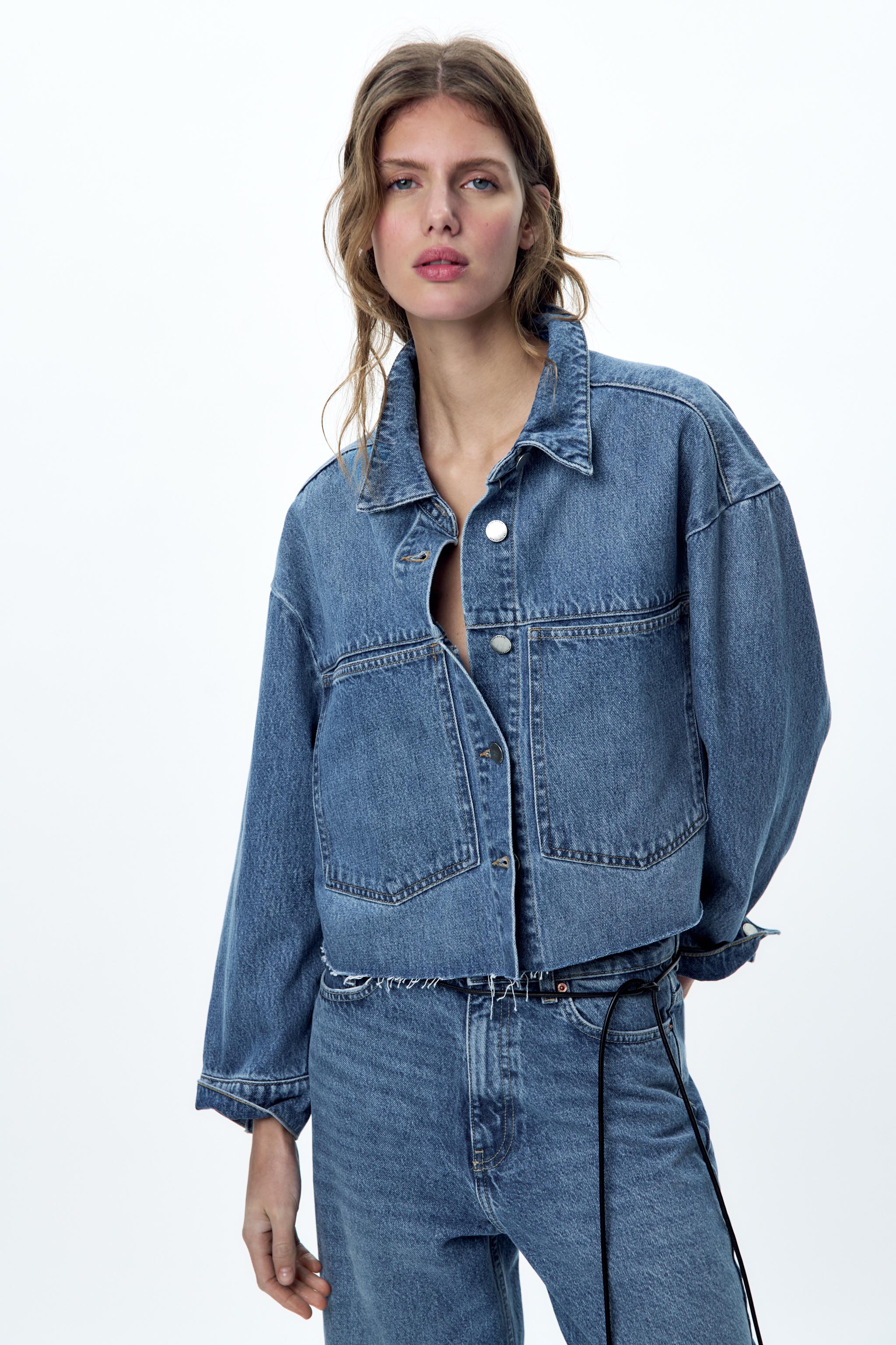 Zara denim jacket deals women