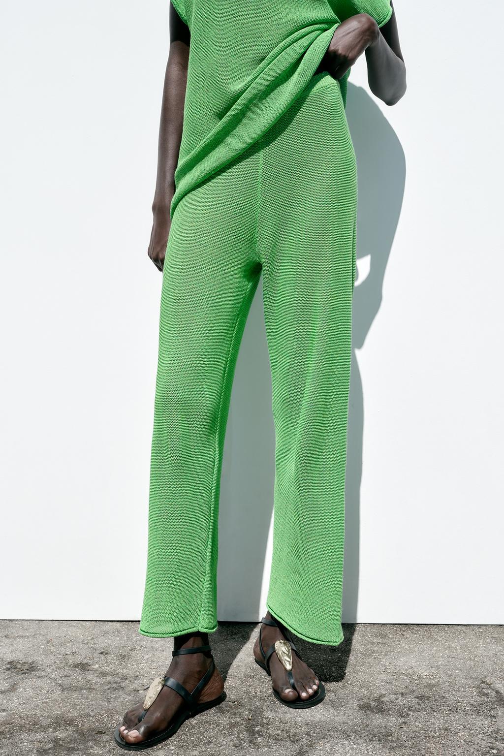 WIDE LEG KNIT PANTS