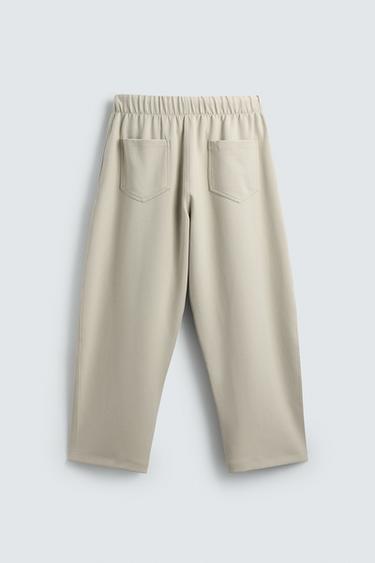 PLEATED INTERLOCK TROUSERS - stone by Zara - Image 7