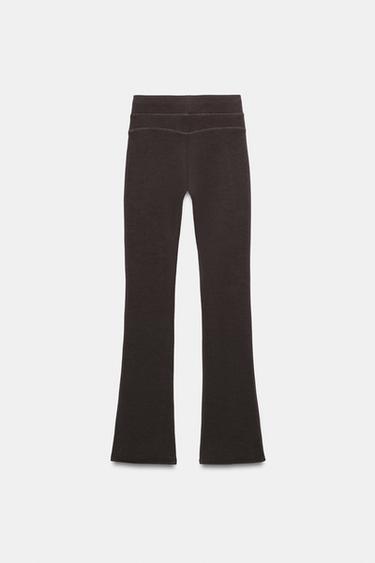 FADED FLARE TROUSERS - Brown by Zara