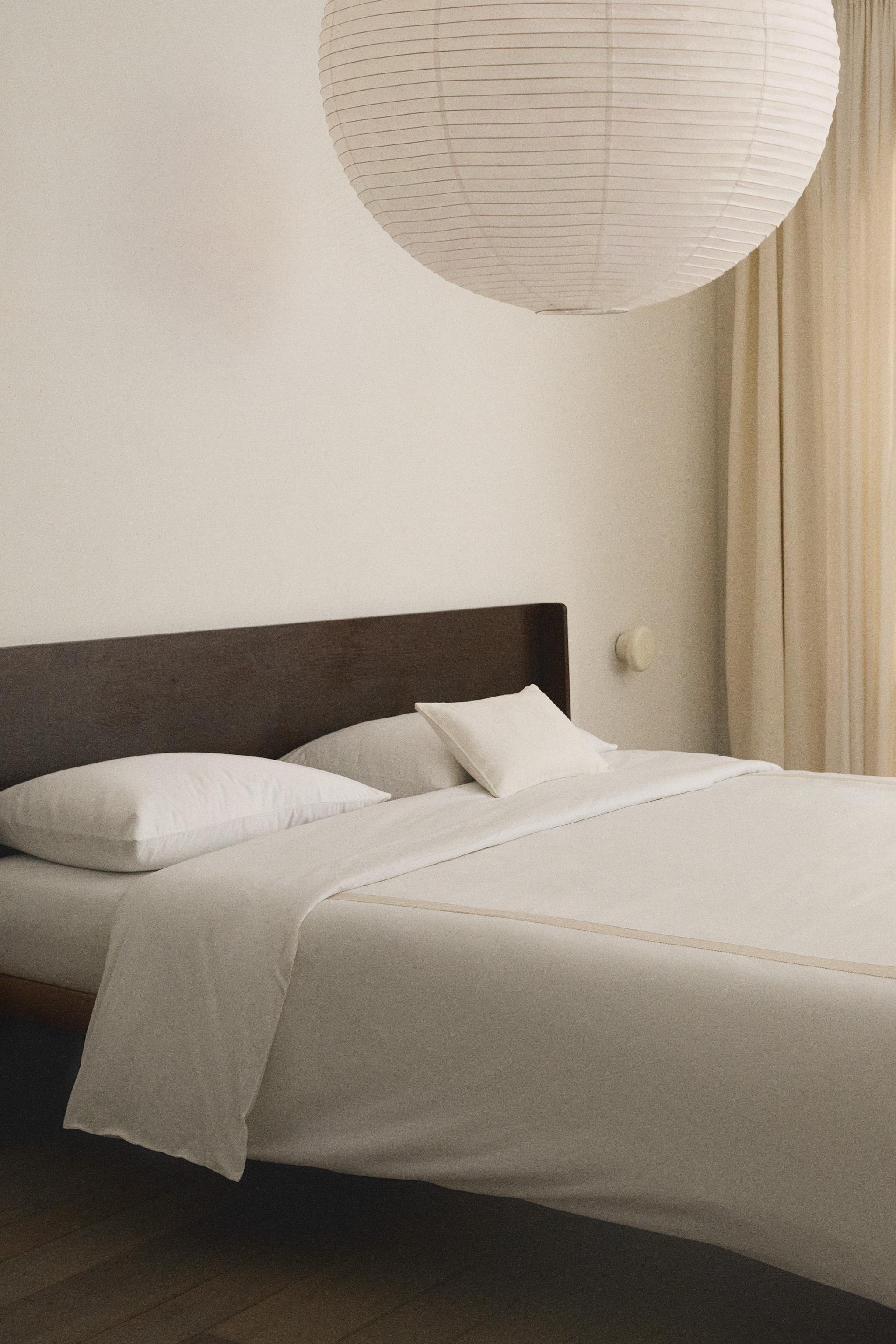 HOUSSE DE COUETTE COTON BORDURE LIN