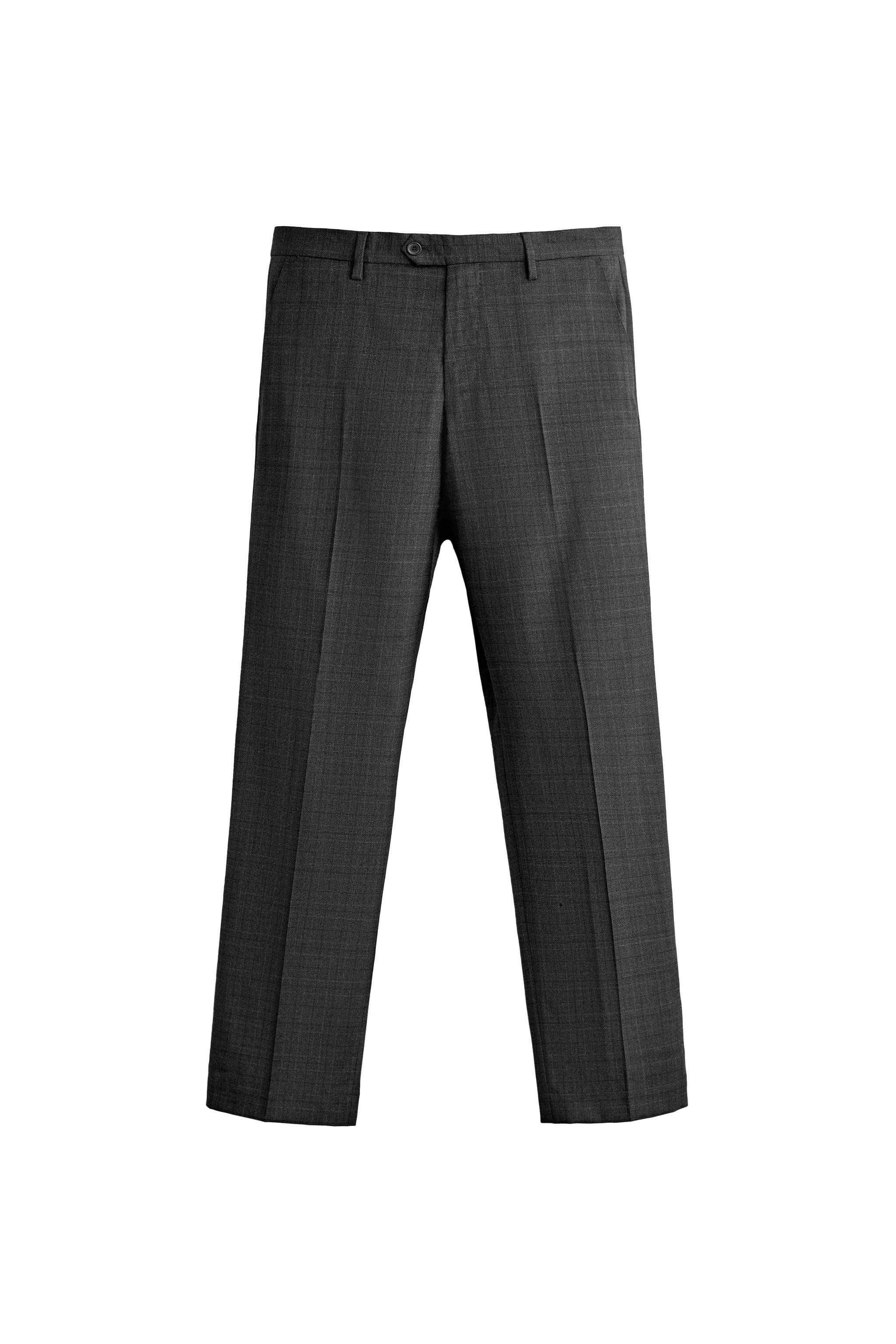 PANTALÓN TRAJE CUADROS 100% LANA