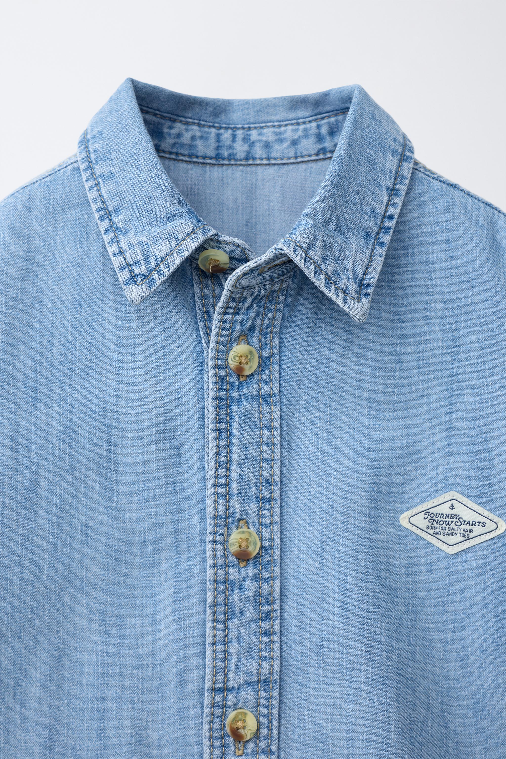 LABEL DENIM SHIRT