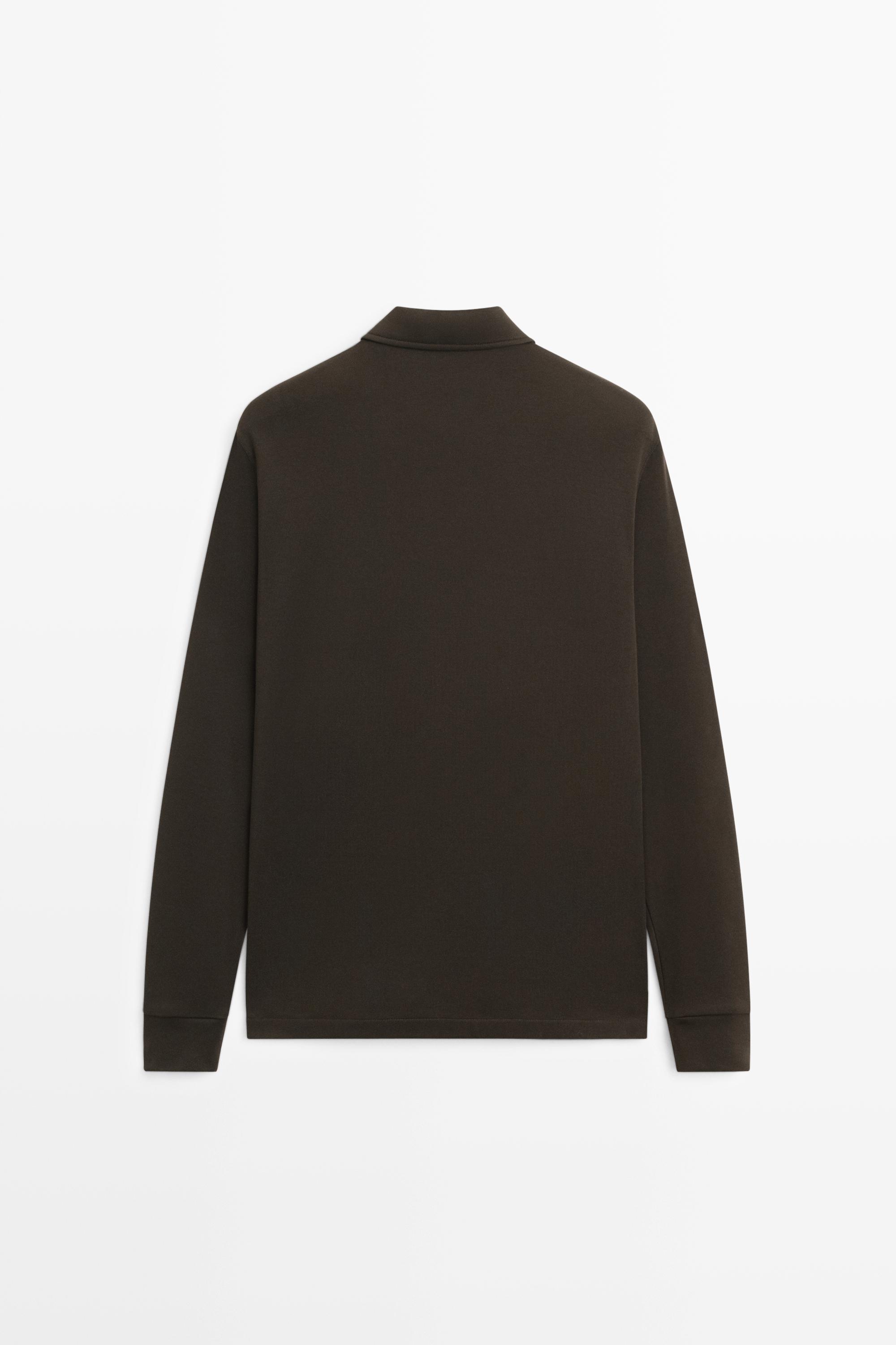 100% cotton long sleeve polo shirt