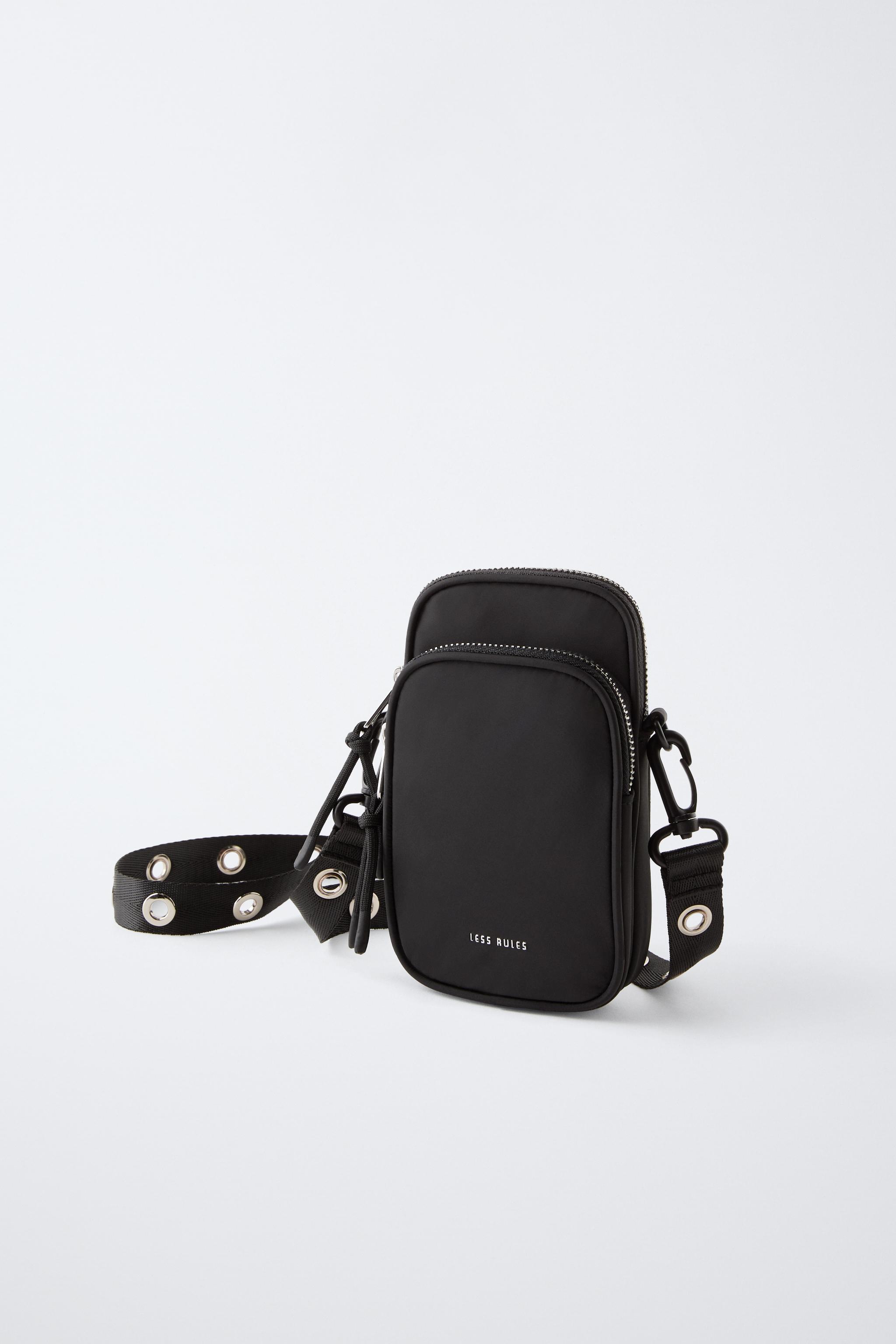 STUDDED CELL PHONE BAG - Black | ZARA United States